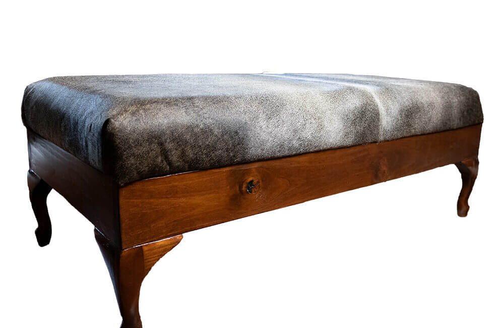 Ottoman coffee table ideas using a genuine Nguni ottoman